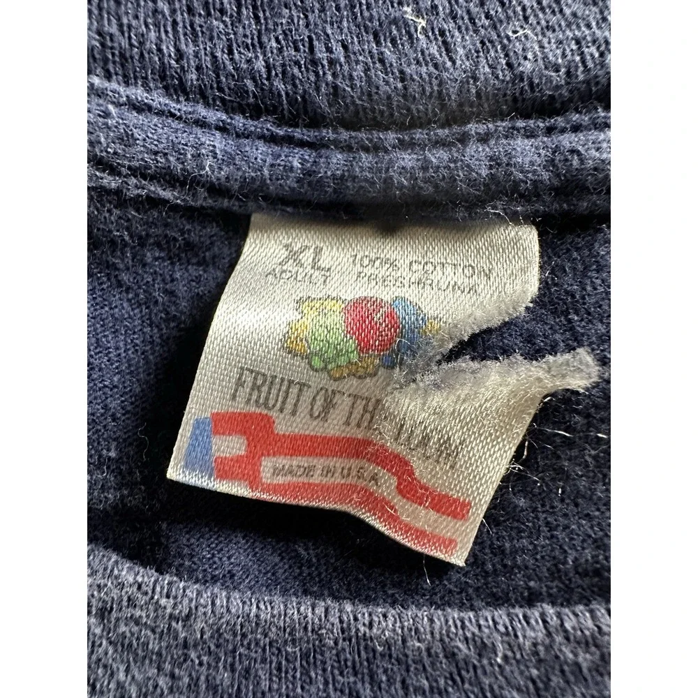 VTG 1990s Marco‎ Island Florida Shirt Mens XL Navy Made in USA Single Stitch Tee